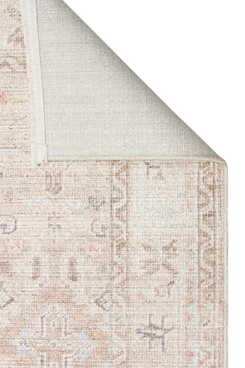 Grace GRC 03 Bej - Pastel Tonlu Vintage Desenli Klasik Hav Vermeyen Halı